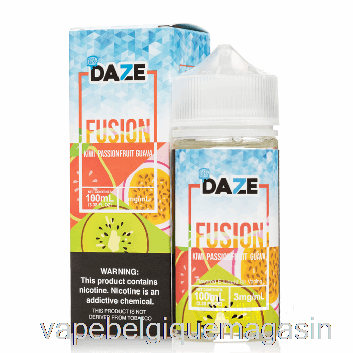 Vape Juice Glacé Kiwi Fruit De La Passion Goyave - 7 Daze Fusion - 100ml 0mg